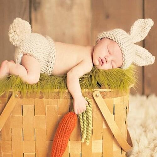 OkayMom Newborn Photography Prop Clothes Infant Baby Boys Girls Knitted Hat Pants Outfits Clothing Baby Hat For Photo Shooting