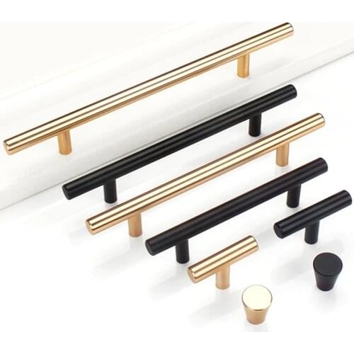 Aluminum Modern Furniture Handle Kitchen Drawer Pulls luxurious Cupboard Handle single Size 96mm 128mm 160mm DIY wood hardware