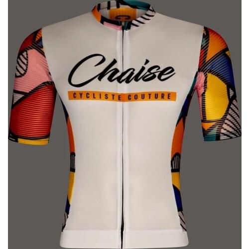 Chaise Mens Summer Cycling Jersey Breathable MTB Short Sleeve Shirts Triathlon Shirt Tops Quick Dry 2021 Maillot Ropa Ciclismo