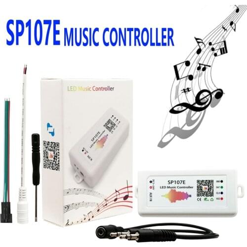 SP107E Led Controller Bluetooth Pixel Colorful Music By Phone APP For WS2811 WS2812 SK6812 RGBW Strip Module Dimmer DC5-24V