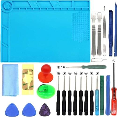 Heat Insulation Silicone Pad Desk Mat Maintenance Platform Screwdriver For Mobile Phone PC Computer BGA Soldering Repair Tool