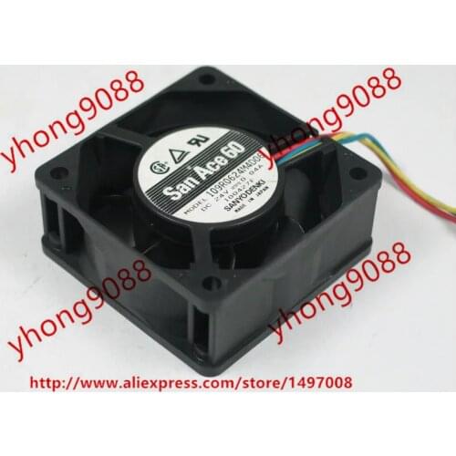 SANYO DENKI 109R0624M4D06 DC 24V 0.40A 60x60x25mm Server Cooling Fan
