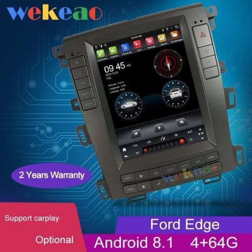 Wekeao 10.4" Vertical Screen Tesla Style 1Din Android 8.1 Car Dvd Player For Ford Edge Car Radio Auto GPS 4G Stereo BT 2009-2014