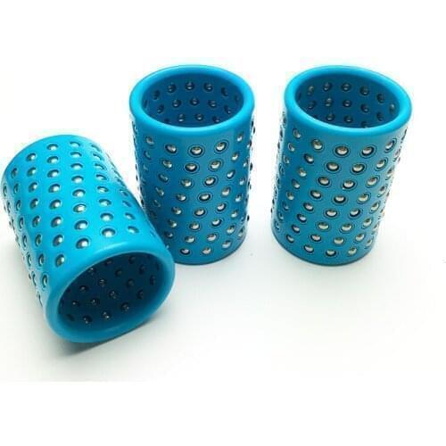 1pcs 20mm 22mm 25mm inner diameter blue plastic bushing steel ball sliding sleeve cage keep circle ring guide post hollow column