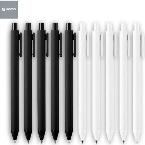 10PCS Kaco Pen 0.5mm Gel Pen Signing Pen Core Durable Signing Pen Refill Black Ink Smooth Writing For School Office Stationery