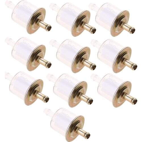10 Pcs Universal Motorcycle Petrol Inline Fuel Filter Cleaning Engine