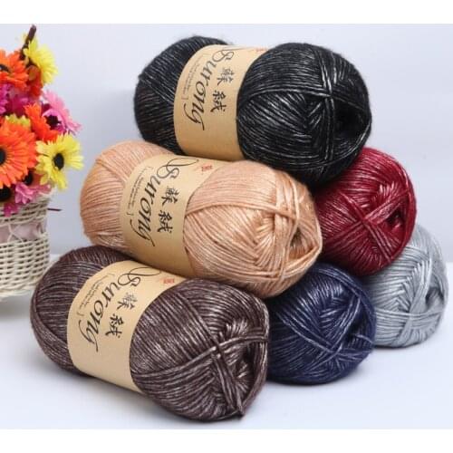 100g/ball Silk Cotton Knitting Yarn Crochet Thick Wool Yarn For Hand Knitting Scarf Sweater