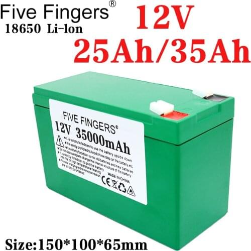 12V 25Ah / 35Ah 18650 rechargeable lithium battery pack, built-in 25Ah / 35A sprayer, uninterrupted power supply solar battery