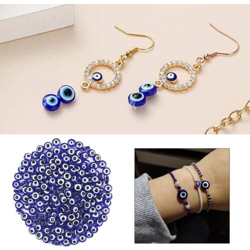 150Pieces Evil Eye Bracelet Necklace Beads for Women Men Jewelry Making Bead Turkish Evil Eye Beads for Protection