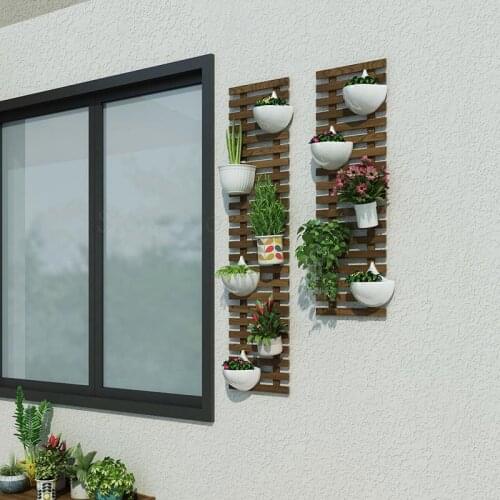 496 Flower Wall Frame Hanging Wall Flower Stand Balcony Wall Hanging Decorative Wall Plant Flower Shelf Hanging Wall Flower