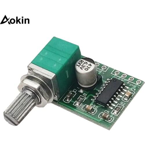 Aokin New PAM8403 5V Power Audio Amplifier Board 2 Channel 3W W Volume Control/ USB Power