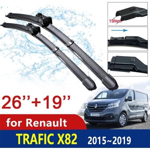 Car Wiper Blades for Renault Trafic X82 2015 2016 2017 2018 2019 Windscreen Windshield Wipers Car Goods for Opel Vauxhall Vivaro