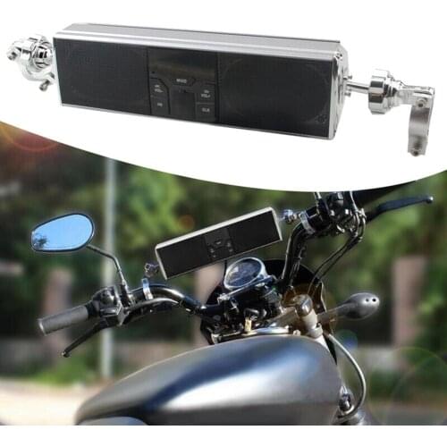 Anti-theft Motocycle Bluetooth Stereo Speaker Audio System Support USB TF card MP3 FM radio With LED display Power off memory