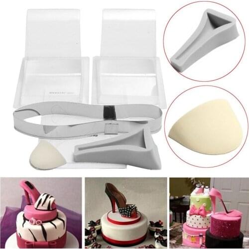 Large Size Fondant Cake 3D Silicone Stiletto High Heel Mould Lady Shoe Mold For Wedding Cake Decoration For DIY Bakeware Tools