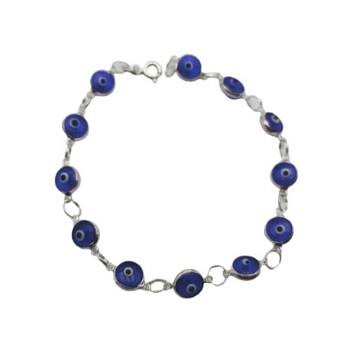 Bracelet Silver 925 dark blue Turkish eye silver plated brand OSNOR