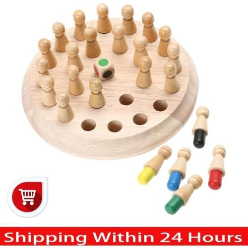 Kids Wooden Memory Match Stick Chess Game Children Early Educational Toy 3D Puzzle Family Party Casual Game Puzzles Memory Game
