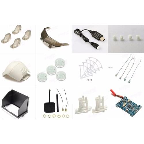 Hubsan h502e h502s motor, hubsan h502s h502e RC helicopter spare parts, motor lights, receiving plate, propeller protection rack