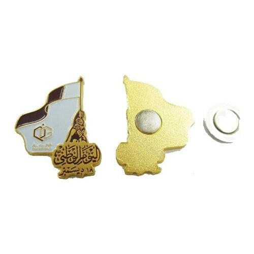 Elegant magnetic sign pin metal badge custom golden badges