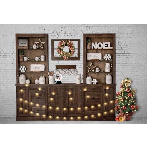 White Brick Wall Lights Photography Backdrop Newborns Child Photo Booth Background Studio Photocalls Props