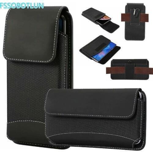 FSSOBOTLUN For Oneplus 1+ 7 Pro 6T 6 5T 5 3 2 Mobile Phone Bag Hook Loop Belt Pouch Holster Bag Pocket Cover