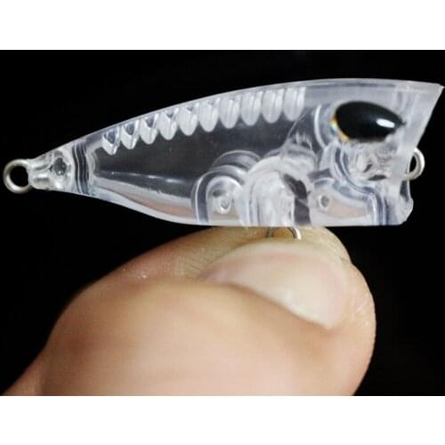 GYFISHING 25 Pcs Unpainted Fishing Mini Topwater Poppers Floating Hard Lures Body 4cm/2.8g