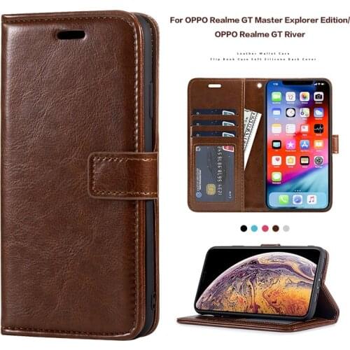 Leather Flip Case For OPPO Realme GT Master Explorer Edition Silicone Case Wallet Cover For OPPO Realme GT River Business Case