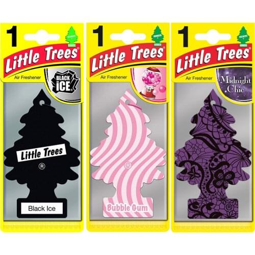Little Trees 3'lü Set Black Ice / Bubble Gum / Midnight Chic Asma Oto Kokusu