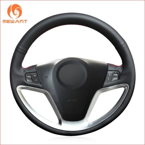 MEWANT Black Artificial Leather Car Steering Wheel Cover for Opel Antara 2007 2008 2009 2010 2011 Accessories Parts Kit
