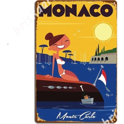Monaco Poster Metal Signs Wall pub Cave pub personalized Poster Tin sign Posters