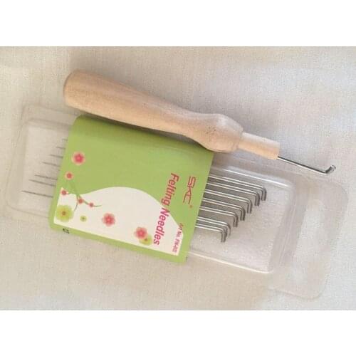 DIY wool for needle felting tools set mat eyes handle wool roving