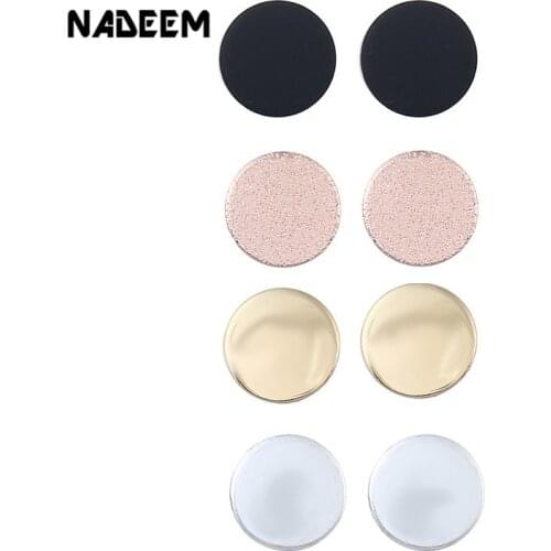 NADEEM New 4Pairs/set Brincos Round Stud Earrings Set Black,Pink Gold Silver Color Fashion Stud Earring For Women Bijoux Jewelry