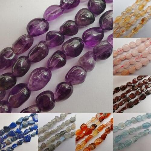 5-7mm Natural Crystal Garnet Aquamarin Labradorite Lapis Stone Loose Beads for Making Jewelry DIY Bracelet Necklace 15.5 Inch