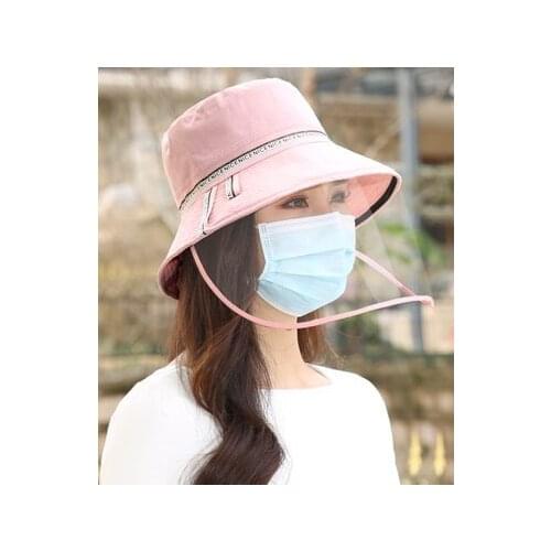 2020 New Hat women Anti-dust anti-fog hat Facial protective Cover cap removable Anti-spitting men basin cap fisherman bucket hat