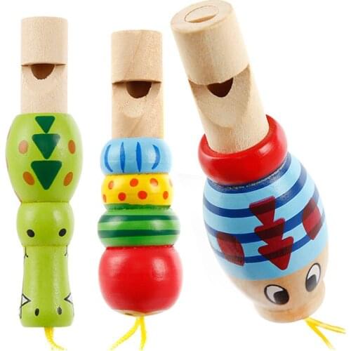 New childrens wooden whistle baby animal puzzle educational toys puzzle music training boys and girls Random style