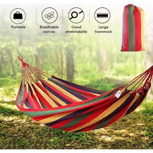 Outdoor Leisure Portable Hammock canvas Hammocks Ultralight Garden Sports Home Travel Camping Hammock