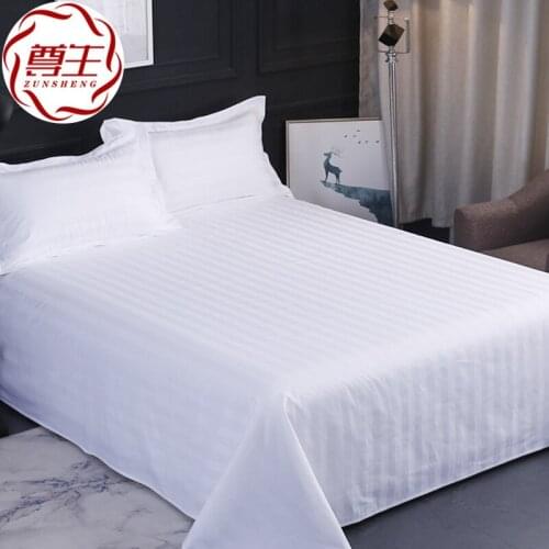 Hotel Bed Sheets Cotton Satin Bed Sheet White Hotel Supplies Cotton Bed Sheet