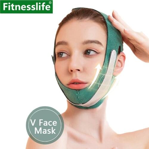 Face Slimming Strap Chin Lift V Face Mask Face lift Stickers Bandage Mask Graphene For Face Oval Anti Cellulite Strap Belt