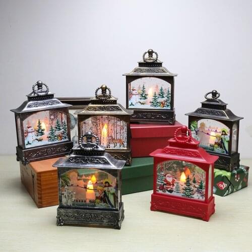 Christmas Decoration LED Lights Creative Fireplace Santa Claus Light for Christmas Decoration party Lantern Lamps Lighting