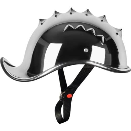 Black Motorcycle Helmet Vintage Retro Motobiker Open Face Half Helmet Riding Biker Moto Chopper Helmet Summer Casco Unisex