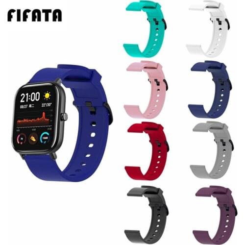 FIFATA Silicone Watch Strap 20MM Watch Strap For Xiaomi Huami Amazfit GTS/Amazfit Bip For Samsung Gear Sport/Active Smart Watch