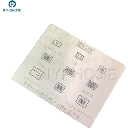 BGA Reballing Stencil for iPhone 6 6S 7 7P 8 X Planting Tin Template for iPad 23456 Mini 234 WiFi IC Soldering Reballing Repair