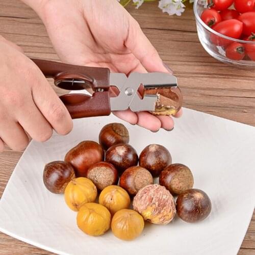 Chestnut Opening Device Multifunctional Design Sharp Blade To Remove Hard Shell Serrated Edge Cross Clamp Artifact Walnut Clip