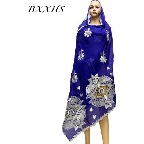 High Quality Big Cotton Fashion New Winter African Women Scarf Headscarves Hollow Out Embroidered Shawls Type Outdoor
