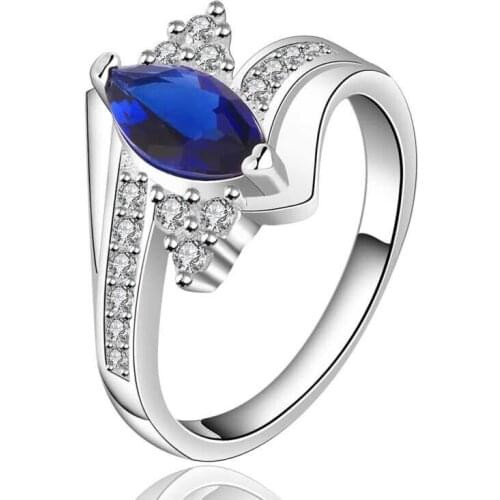 Women Ring White Gold Filled Wedding Party Engagement Rings Created Jewelry Size6-10