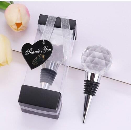 1Pcs Crystal Ball Bottle Stopper Wedding Favors And Gifts Wedding Gifts For Guests Wedding Souvenirs Party Supplies