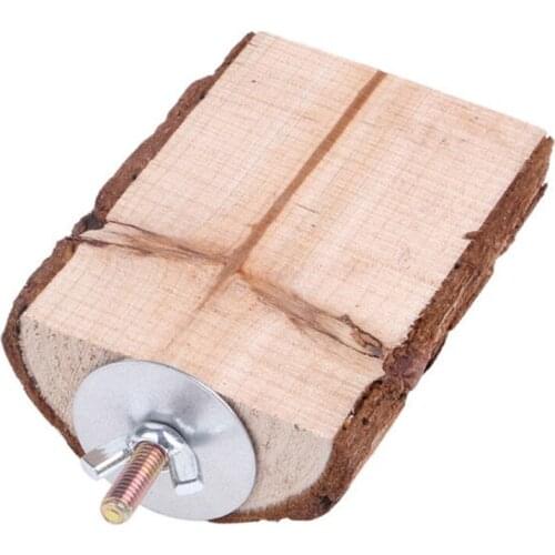 1PCS Pet Parrot Wooden Bird Cage Perches Stand Platform Parakeet Budgie Rat Play Toy