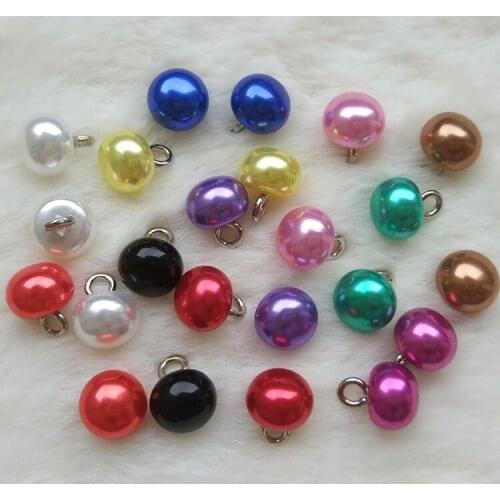 40pcs Pendant Pearl Buttons Zipper Head Invitation Card Dexoration Diy Sewing Accessories Chinese Dress Decoration Crafts Shank