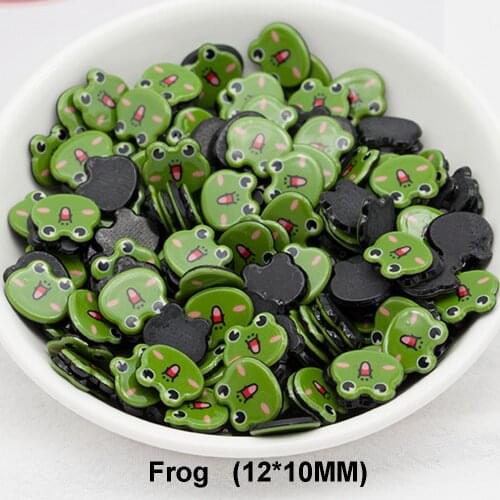 100pcs/lot Small Cartoon Green Frog Head Flatback Resin Animal Planar Resin Cabochon Hair Bow Center Little Girls DIY Craft