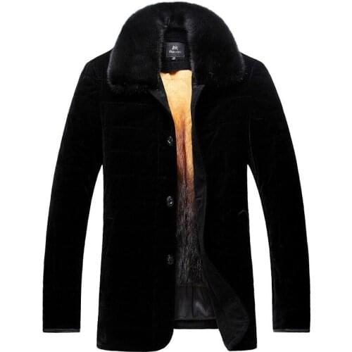 2020 Real Fur Coat Men Natural Mink Fur Coat Winter Jacket Men Clothes Mens Real Shearling Warm Outwear Veste Homme 2607 YY668