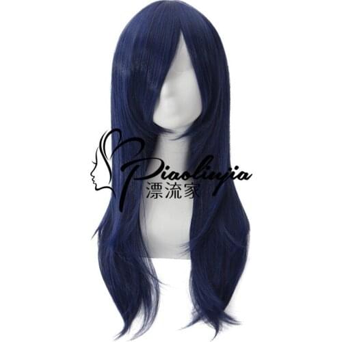 60CM Cosplay LOL Lal Mirch Blue-black Nine-tailed Fox Curly Hair Wig League of Legends Lal Mirch Blue-black Curly Hair Wig